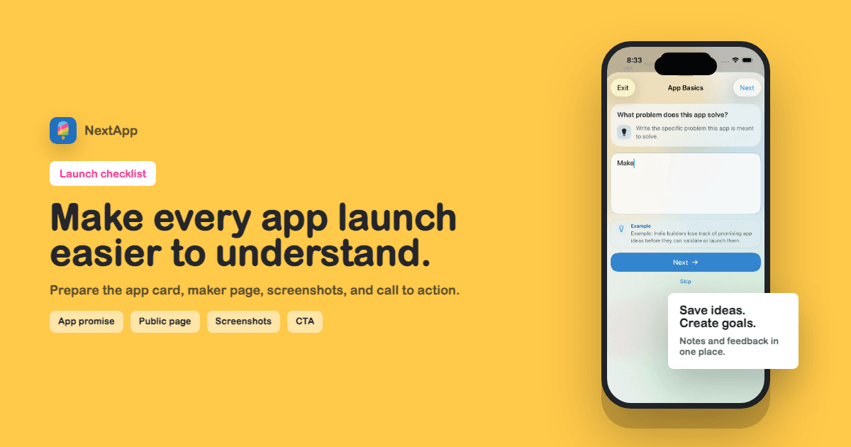 App Launch Profile Checklist