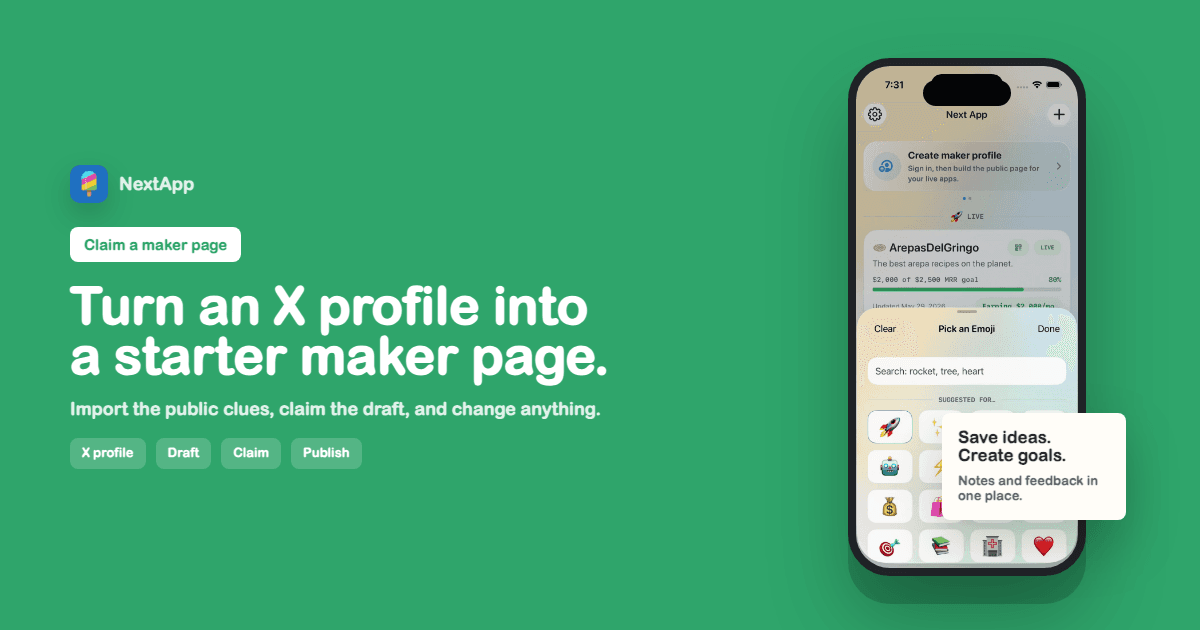 Turn an X Profile Into a Maker Page