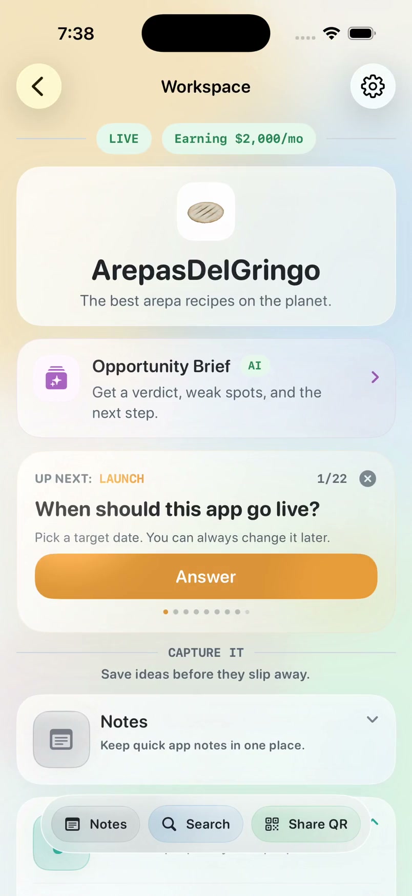 NextApp feedback capture poster showing beta feedback saved into an app workflow